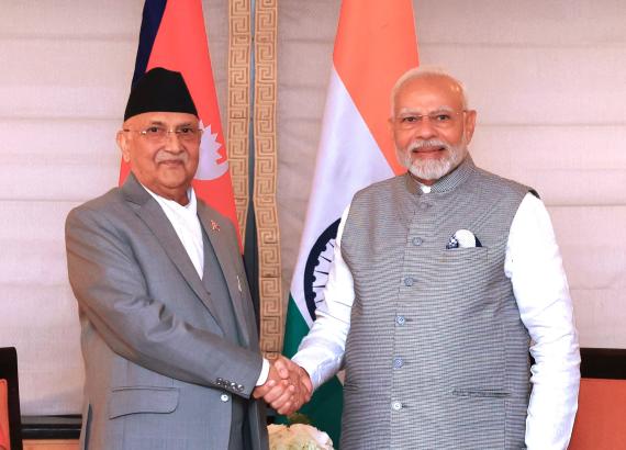 नेपाल र भारतका प्रधानमन्त्रीबीच न्यूयोर्कमा भेटवार्ता