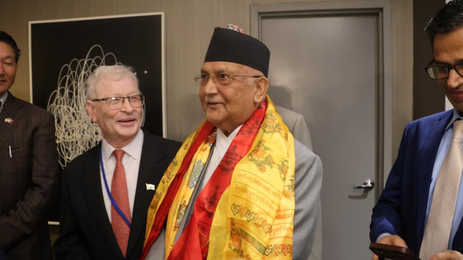 प्रधानमन्त्री ओली न्यू योर्कमा, आज राष्ट्रसंघीय महासचिवसंग भेटवार्ता