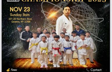 दोस्रो एनवाइसी क्वीन्स कराते च्याम्पियनसिप नोभेम्बर २३ तारिख हुँदै